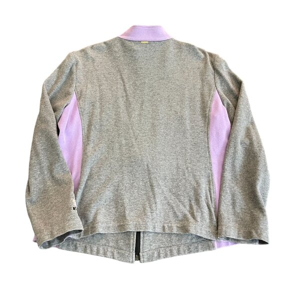 St. John Sports Gray Purple Lounge Full Zip Jacket & Pant Set, Size M & P(S) - Picture 3 of 11